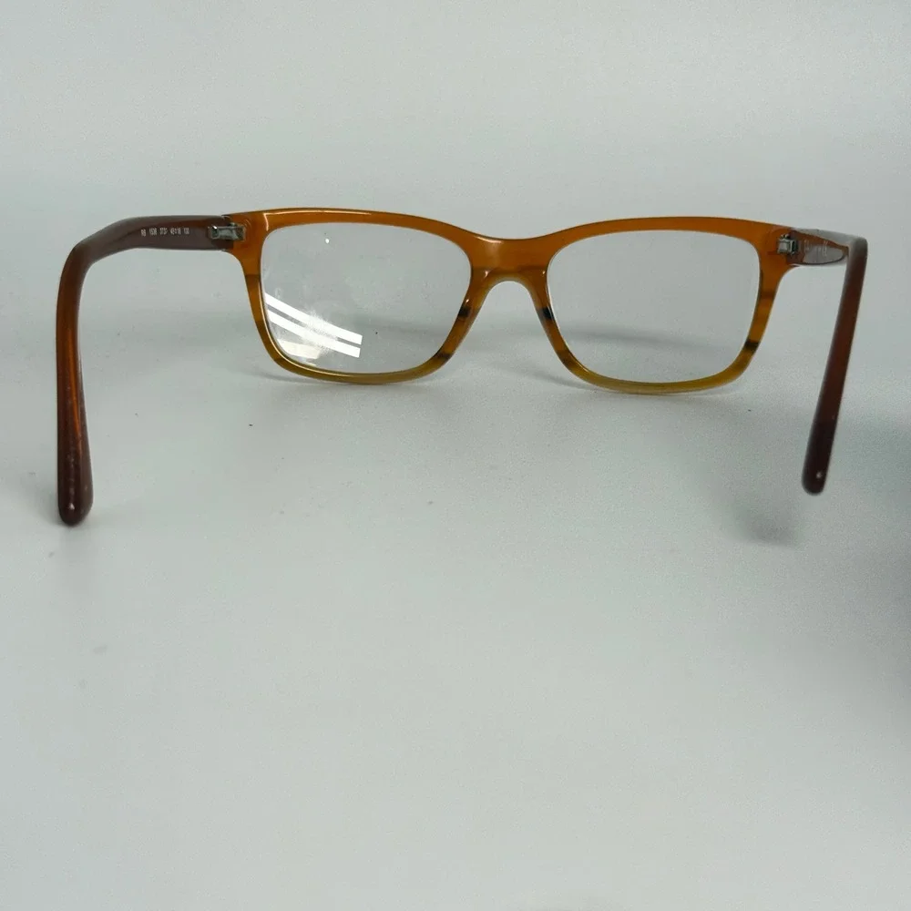 Ray-Ban RB‎ 1536 3732 Eyeglasses Frames Amber Brown Rectangle 48-16-130